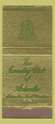 Matchbook Cover - The Country Club of Asheville NC 30 Strike
