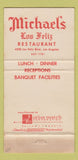Matchbook Cover - Michael's Restaurants Los Feliz CA 30 Strike