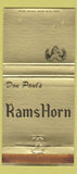 Matchbook Cover - Don Paul's Rams Horn Encino CA Football WEAR 30 Strike