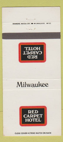 Matchbook Cover - Red Carpet Hotel Milwaukee WI 30 Strike