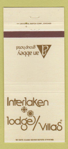 Matchbook Cover - Interlaken Lodge Villas Lake Geneva WI 30 Strike