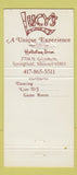 Matchbook Cover - Lucy's Springfield MO 30 Strike