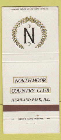Matchbook Cover - Northmoor Country Club Highland Park IL 30 Strike