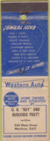 Matchbook Cover - OR Ray Marjorie Pratt Auto Parts Martinez CA WEAR