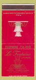 Matchbook Cover - Hotel Tropicana Las Vegas NV casino LA Fontaine 30 Strike