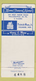 Matchbook Cover - Mann Funeral Home Philadelphia PA 30 Strike