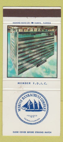 Matchbook Cover - Marine Bank and Trust Tampa FL WEAR 30 Strike