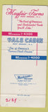 Matchbook Cover - Mayfair Farms West Orange NJ Pals Cabin WEAR 30 Strike