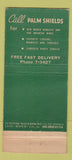 Matchbook Cover - Palm Shields Restaurant Fresno CA WEAR 21 Strike Feature
