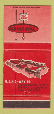 Matchbook Cover - Tradewinds Motor Hotel Fresno CA 30 Strike
