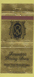 Matchbook Cover - Founder's Dining Room Miami FL Mount Sinai Medical 30 Strike