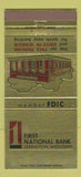 Matchbook Cover - 1st National Bank Lexington MS 30 Strike