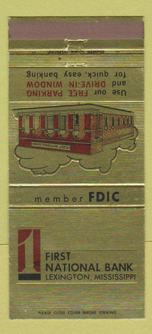 Matchbook Cover - 1st National Bank Lexington MS 30 Strike