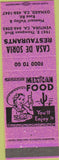 Matchbook Cover - Casa De Soria Restaurant Oxnard CA girlie purple