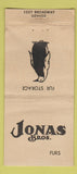 Matchbook Cover - Jonas Bros Furs Denver MENDING KIT WEAR 30 Strike