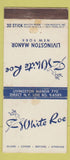 Matchbook Cover - White Roe Livingston Manor NY WORN 30 Stick