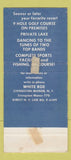 Matchbook Cover - White Roe Livingston Manor NY WORN 30 Stick