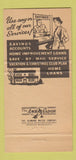 Matchbook Cover - Home Federal Savings Loan Cincinnati OH 30 Strike