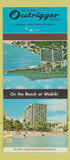 Matchbook Cover - Outrigger Hotel Waikiki Hawaii 30 Strike