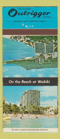 Matchbook Cover - Outrigger Hotel Waikiki Hawaii 30 Strike