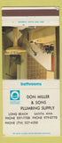 Matchbook Cover - American Standard Plumbing Don Miller Long Beach CA 30 Strike