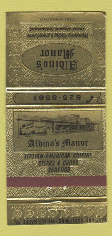 Matchbook Cover - Aldino's Manor Wilkes Barre PA 30 Strike