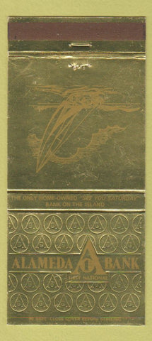 Matchbook Cover - First National Bank Alameda CA  30 Strike