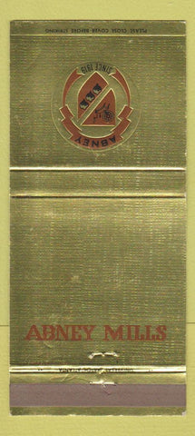 Matchbook Cover - Abney Mills Anderson Greenwood SC 30 Strike