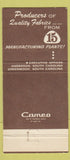 Matchbook Cover - Abney Mills Anderson Greenwood SC 30 Strike