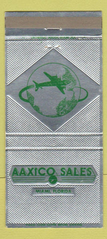 Matchbook Cover - Aaxico Sales Miami FL  Douglas Convair Airplanes 30 Strike