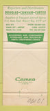 Matchbook Cover - Aaxico Sales Miami FL  Douglas Convair Airplanes 30 Strike