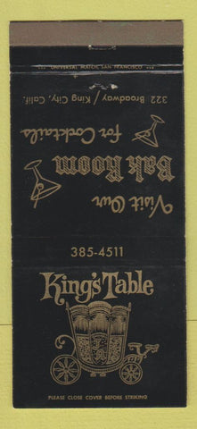 Matchbook Cover - King's Table King City CA WEAR 30 Strike