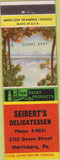 Matchbook Cover - Seibert's Deli Harrisburg PA