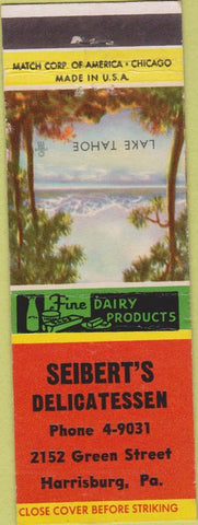 Matchbook Cover - Seibert's Deli Harrisburg PA