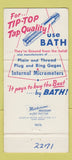 Matchbook Cover - John Bath Taps Gauges Worcester MA 30 Strike