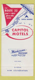Matchbook Cover - Capitol Motels Harrisburg PA 30 Strike