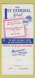 Matchbook Cover - 1st Federal Savings and Loan Sarasota FL 30 Strike