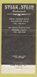 Matchbook Cover - Steer n Stein Restaurant Orange Fullerton CA 30 Strike