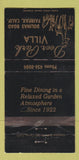 Matchbook Cover - Deer Park Villa Fairfax CA WEAR 30 Strike
