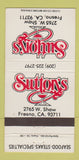Matchbook Cover - Sutton's Restaurant Fresno CA 30 Strike