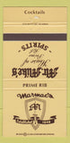 Matchbook Cover - Marmac's Prime Rib Restaurant Garden Grove Downey CA 30 Strike