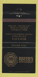 Matchbook Cover - Rocco's Restaurant Downey CA #1 30 Strike