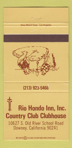 Matchbook Cover - Rio Hondo Inn Country Club Downey CA 30 Strike