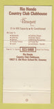 Matchbook Cover - Rio Hondo Inn Country Club Downey CA 30 Strike
