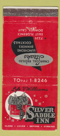 Matchbook Cover - Silver Saddle Inn Downey CA WEAR 30 Stick