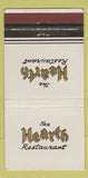 Matchbook Cover - The Hearth Restaurant Downey CA 30 Strike