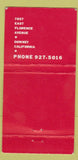 Matchbook Cover - The Hearth Restaurant Downey CA 30 Strike