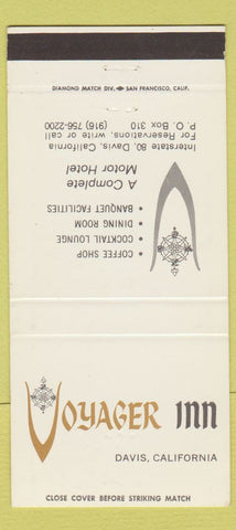 Matchbook Cover - Voyager Inn Davis CA 30 Strike