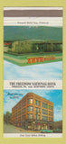 Matchbook Cover - Freedom National Bank Freedom PA 30 Strike
