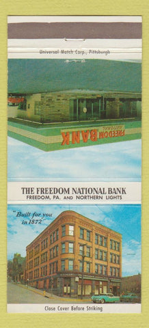 Matchbook Cover - Freedom National Bank Freedom PA 30 Strike